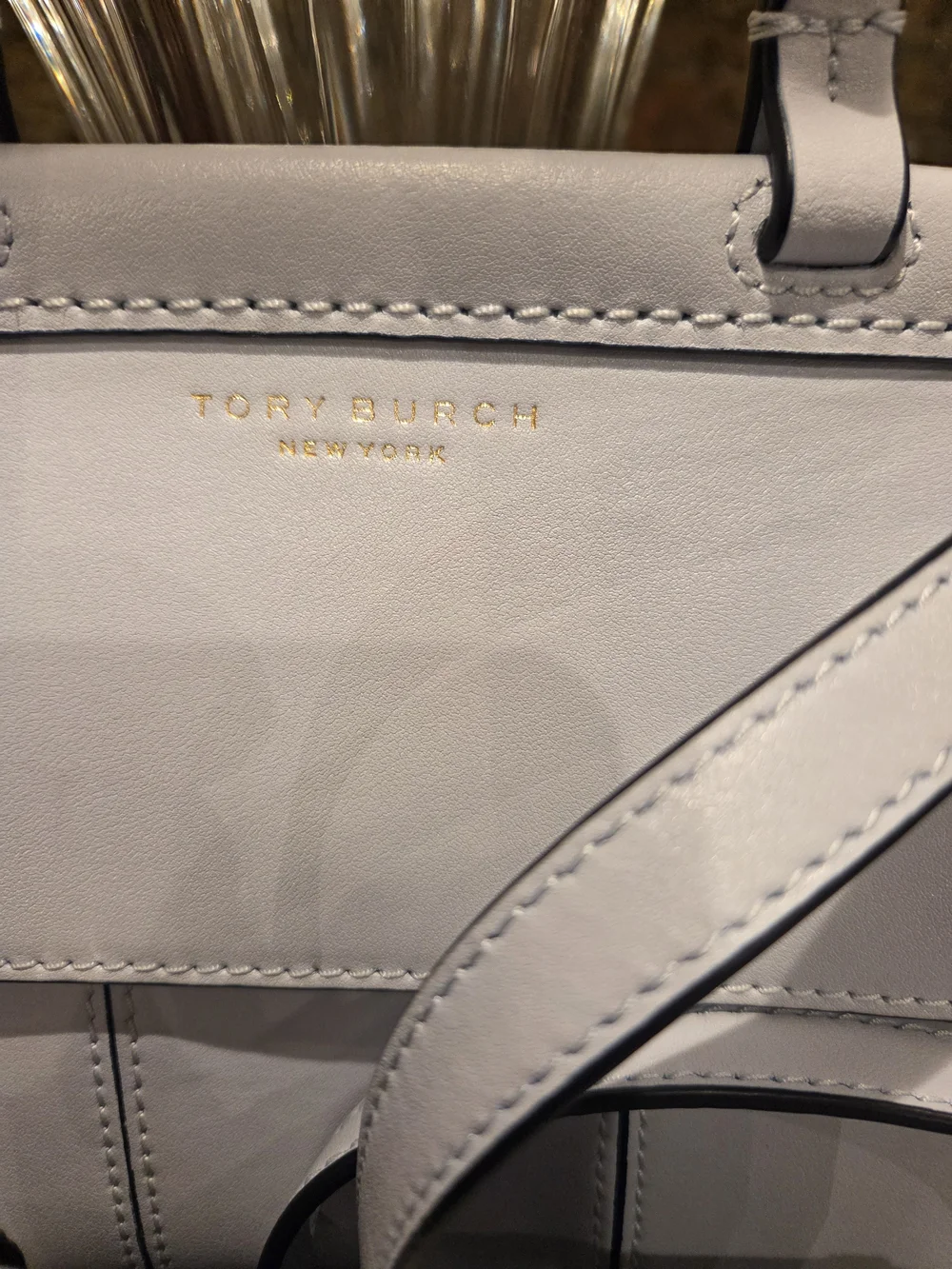 Tory Burch Light Blue Mini Satchel Top-Handle And Shoulder Strap With Wallett